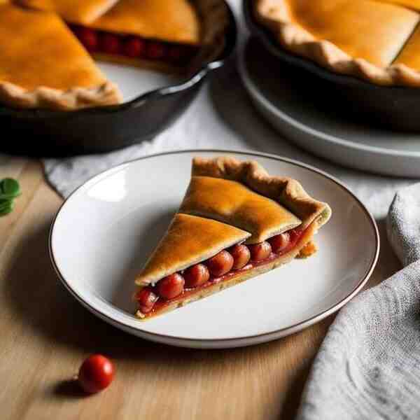 Красный пирог с гороховой кашей